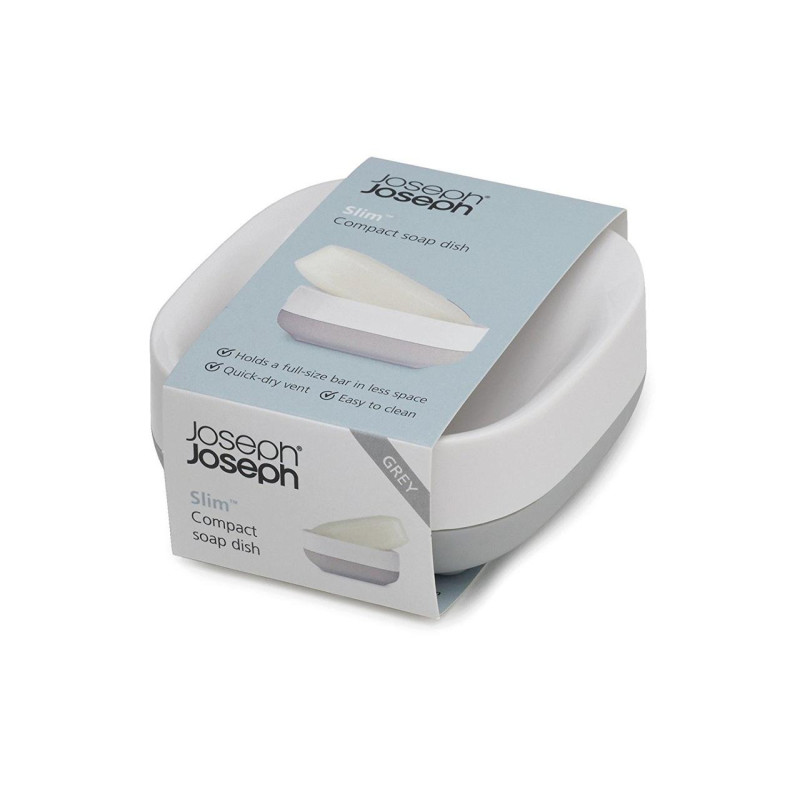 Мильниця пластикова для ванної Joseph Joseph BATHROOM, 8.4х7, 1х3, 6 см, сірий (70511)