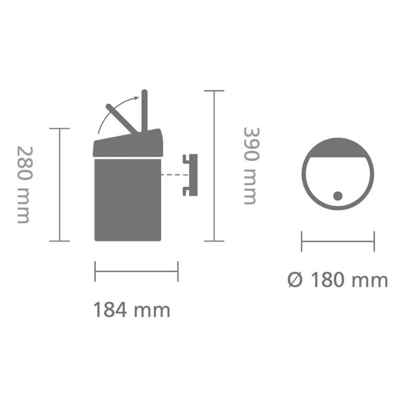 Відро для сміття Brabantia Touch Bin, об'єм 3 л (364440)