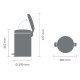Бак для сміття Pedal Bin Brabantia newIcon, об'єм 20 л, білий (111846)