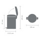 Бак для сміття Pedal Bin Brabantia newIcon, об'єм 12 л, білий (111969)