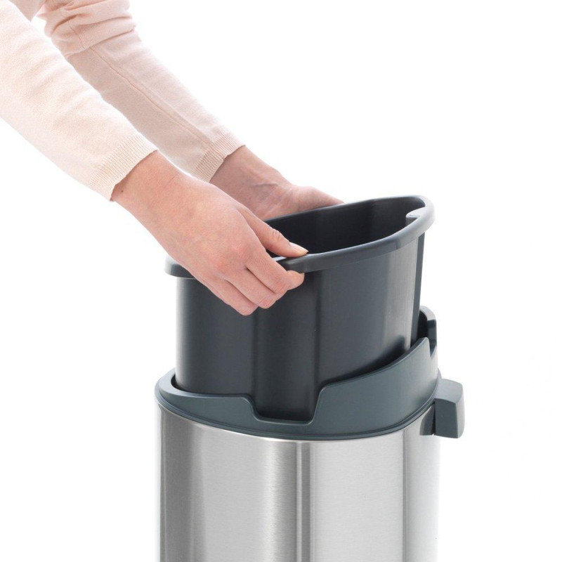Бак для сміття Touch Bin Brabantia, 40 л, сріблясто-сірий (114809)