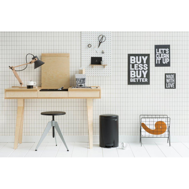 Бак для сміття Brabantia newIcon, об'єм 12 л, 40х24х32, 5 см, чорний (113741)