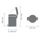 Бак для сміття Pedal Bin Brabantia, 3 л, білий (112126)