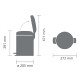 Бак для сміття Pedal Bin Brabantia newIcon, об'єм 5 л, білий (112065)