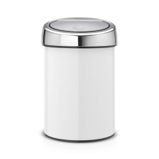 Бак для мусора Brabantia Touch Bin, об'єм 3 л, 28х18,4 см, білий (364488)