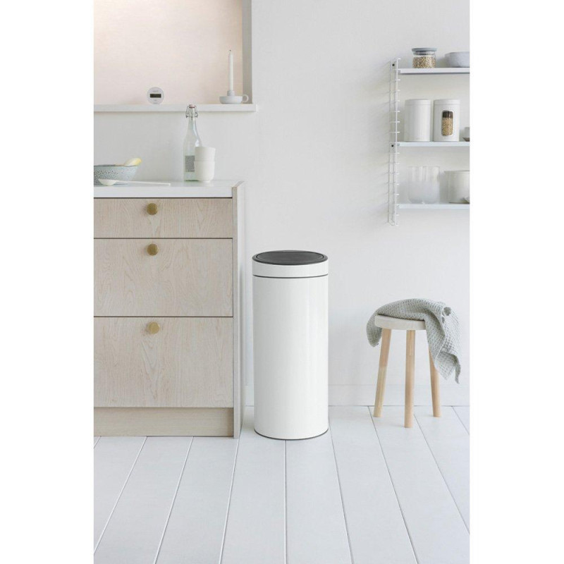 Бак для сміття Brabantia Touch Bin, об'єм 30 л, білий (115141)