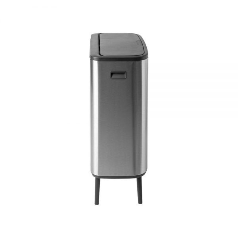 Бак для сміття з 2 відрами (об'єм 2х30 л) Brabantia Bo Touch Bin Hi, сріблястий (130649)