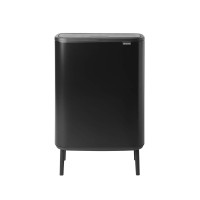 Бак для сміття з 2 відрами (об'єм 2х30 л) Brabantia Bo Touch Bin Hi, чорний (130625)