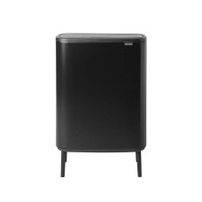 Бак для сміття з 2 відрами (об'єм 2х30 л) Brabantia Bo Touch Bin Hi, чорний (130625)