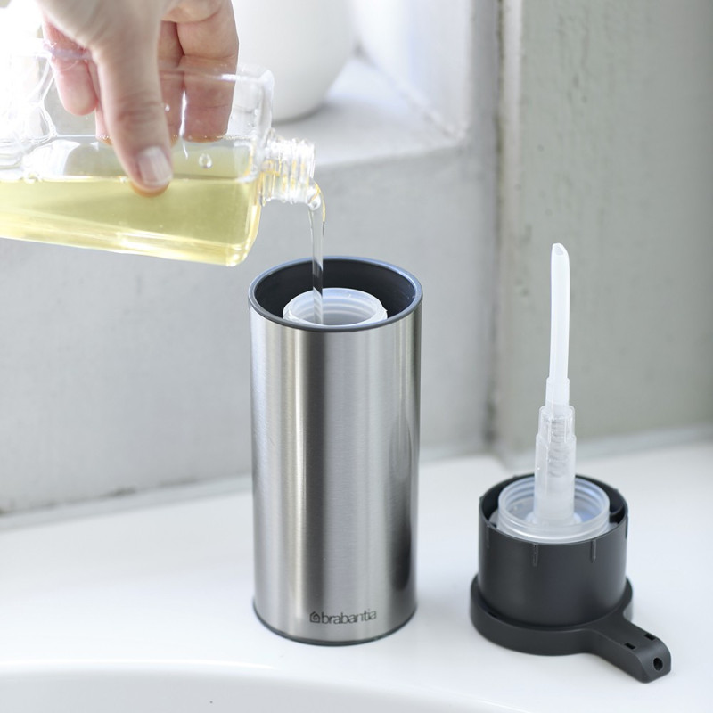 Дозатор для рідкого мила Brabantia, 200 мл, сталевий (481208)