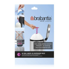 Набір пакетів для сміття в диспенсері Brabantia C (10/12 л), 40 шт. (137945)