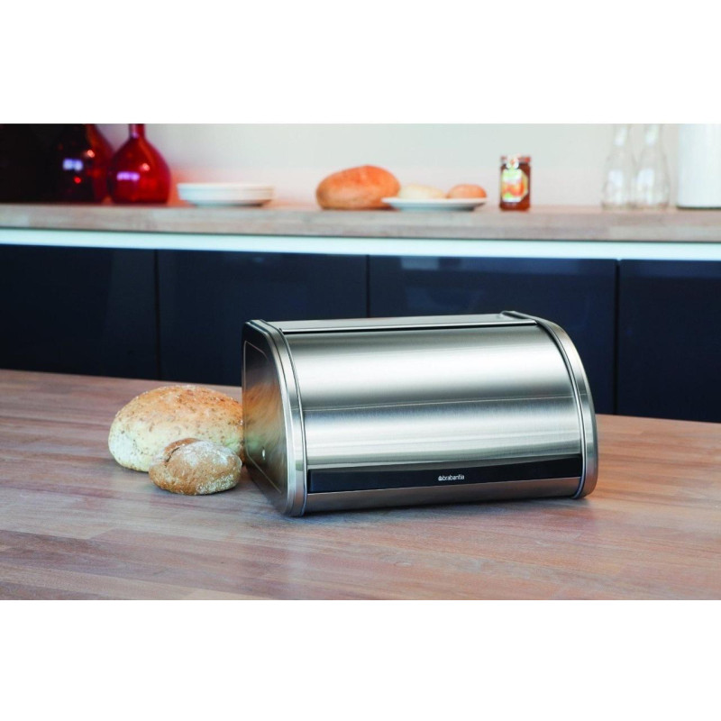 Хлібниця з кришкою Brabantia, що висувається, 31,5х17х26 см, сріблясто-сіра (348907)