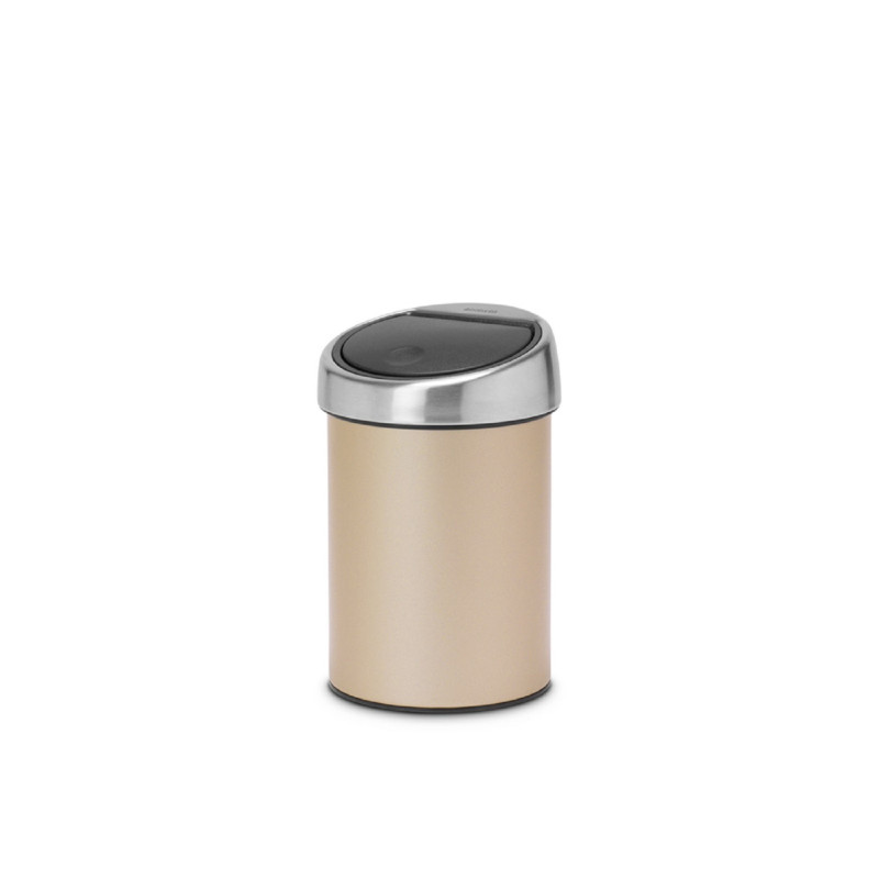 Бак для сміття Touch Bin Brabantia, об'єм 3 л, бежевий шампань (304668)