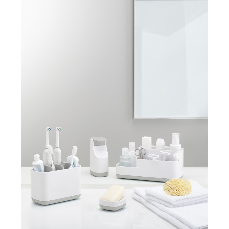Органайзер для ванної кімнати Joseph Joseph BATHROOM, 16,8x8,4x12,6 см, білий з сірим (70510)