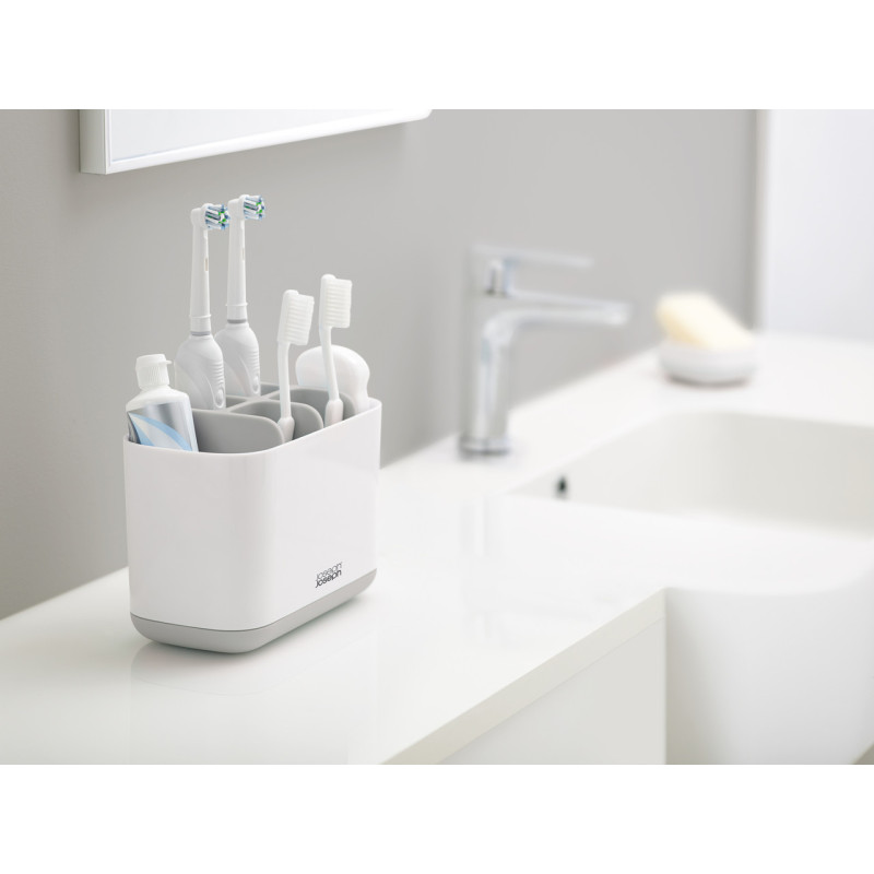 Органайзер для ванної кімнати Joseph Joseph BATHROOM, 16,8x8,4x12,6 см, білий з сірим (70510)