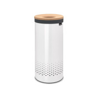 Бак для білизни Brabantia з пробковою кришкою, 35 л, білий (104367)