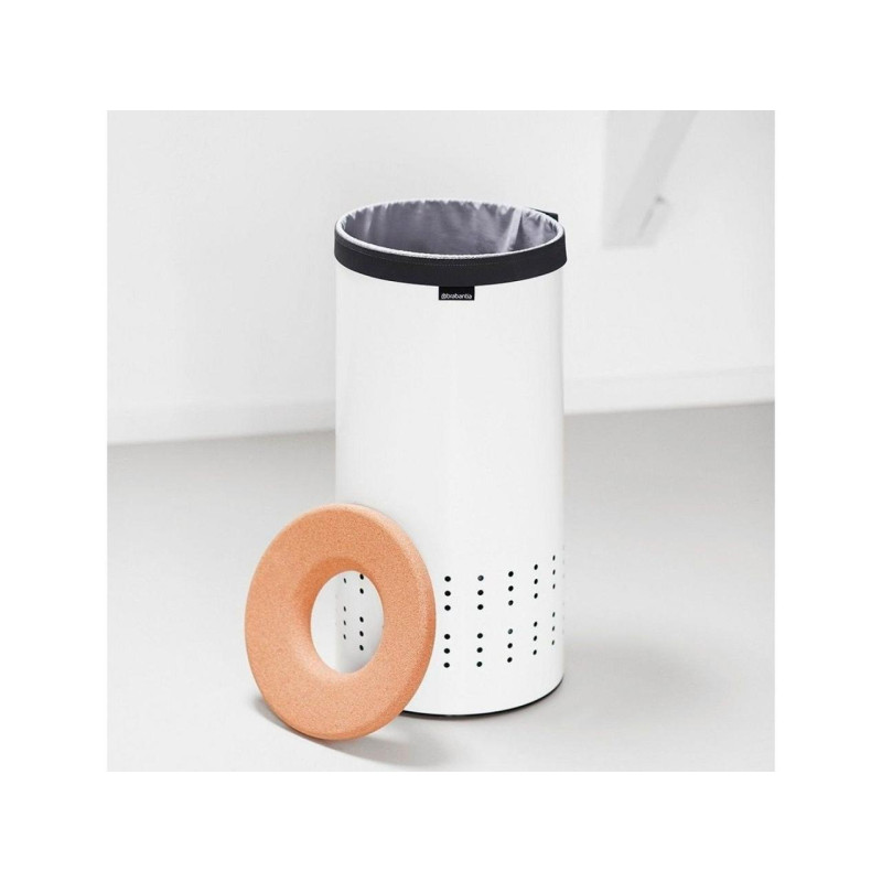 Бак для білизни Brabantia з пробковою кришкою, 35 л, білий (104367)