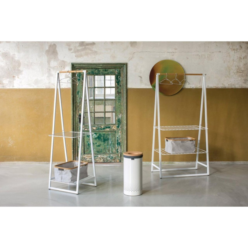 Бак для білизни Brabantia з пробковою кришкою, 35 л, білий (104367)