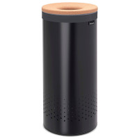 Бак для білизни Brabantia з пробковою кришкою, 35 л, чорний (120008)