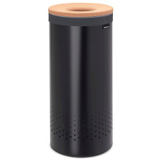 Бак для білизни Brabantia з пробковою кришкою, 35 л, чорний (120008)
