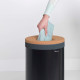 Бак для білизни Brabantia з пробковою кришкою, 35 л, чорний (120008)