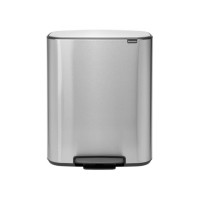 Бак для сміття Brabantia Bo Pedal Bin двосекційний 2х30 л Сталевий матовий (211461)