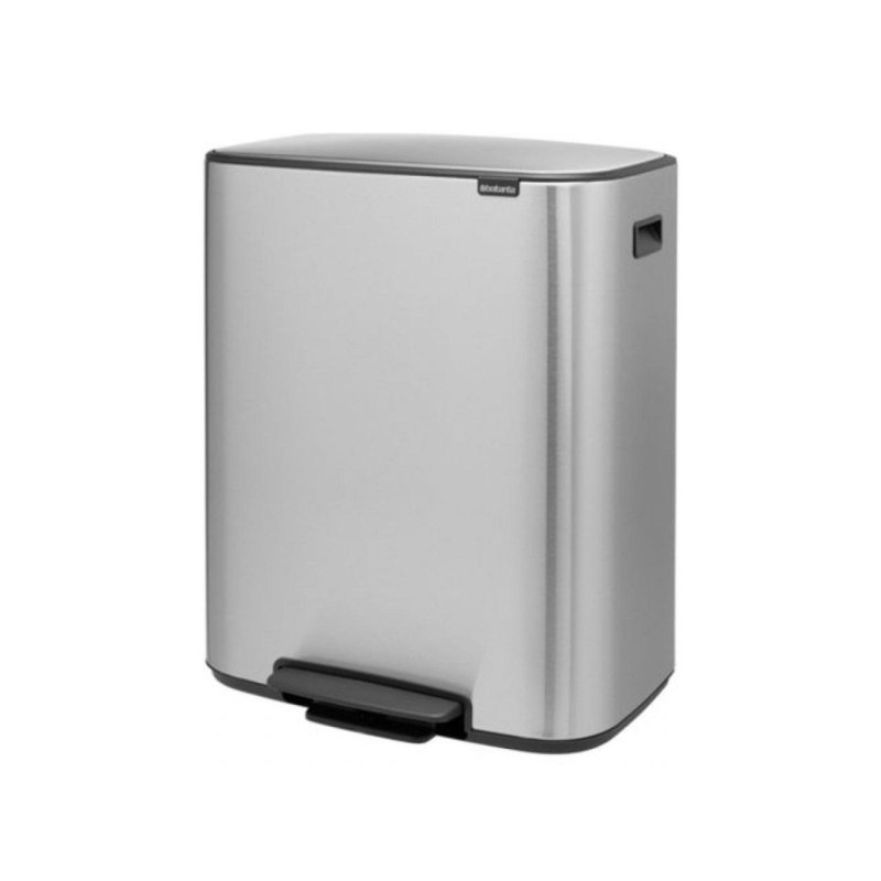 Бак для сміття Brabantia Bo Pedal Bin двосекційний 2х30 л Сталевий матовий (211461)