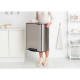 Бак для сміття Brabantia Bo Pedal Bin двосекційний 2х30 л Сталевий матовий (211461)
