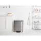 Бак для сміття Brabantia Bo Pedal Bin двосекційний 2х30 л Сталевий матовий (211461)