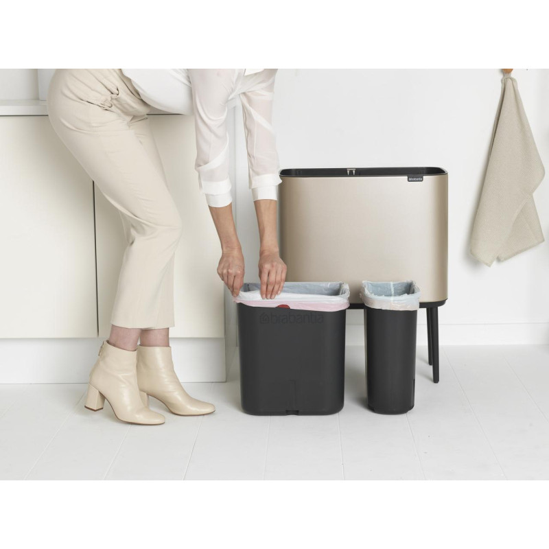 Сміттєвий бак Brabantia Touch Bin Bo шампань бежевий 34л (304620)
