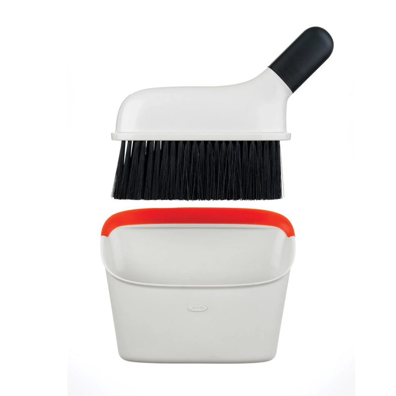 Набір щітка з контейнером OXO CLEANING, 4х19х14 см, білий, 2 предмети (1334280)