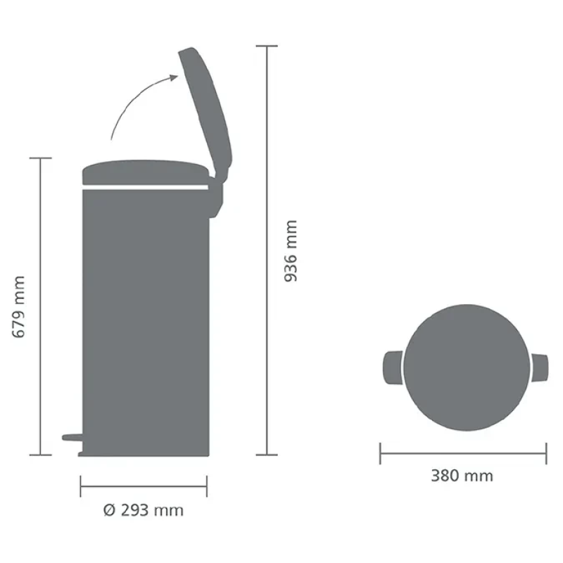 Бак для сміття з педаллю Brabantia Pedal Bin 30 л 114540