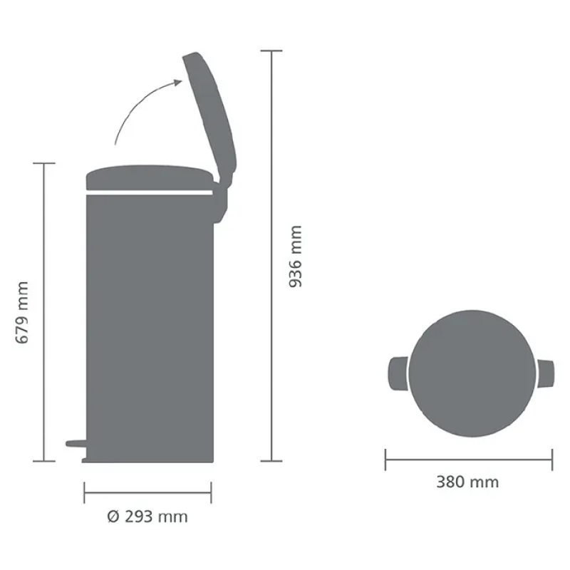 Бак для сміття з педаллю Brabantia 30 л 114380