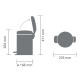 Бак для сміття з педаллю Brabantia Pedal Bin 3 л 113222