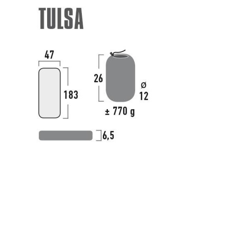 Надувной коврик High Peak Tulsa 6.5 cm Dark Grey (41002)