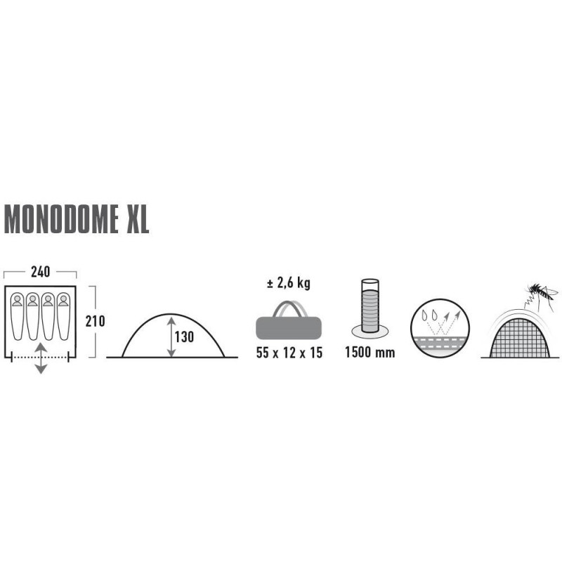 Намет High Peak Monodome XL 4 Blue/Grey (10164)