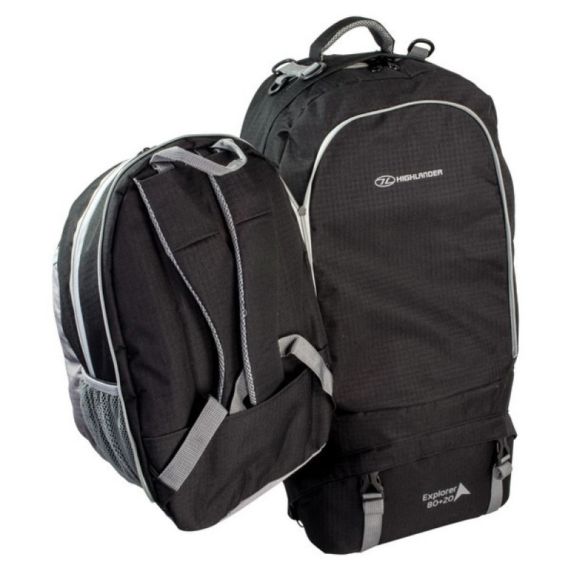 Туристический рюкзак Highlander Explorer Ruckcase 80+20 Black