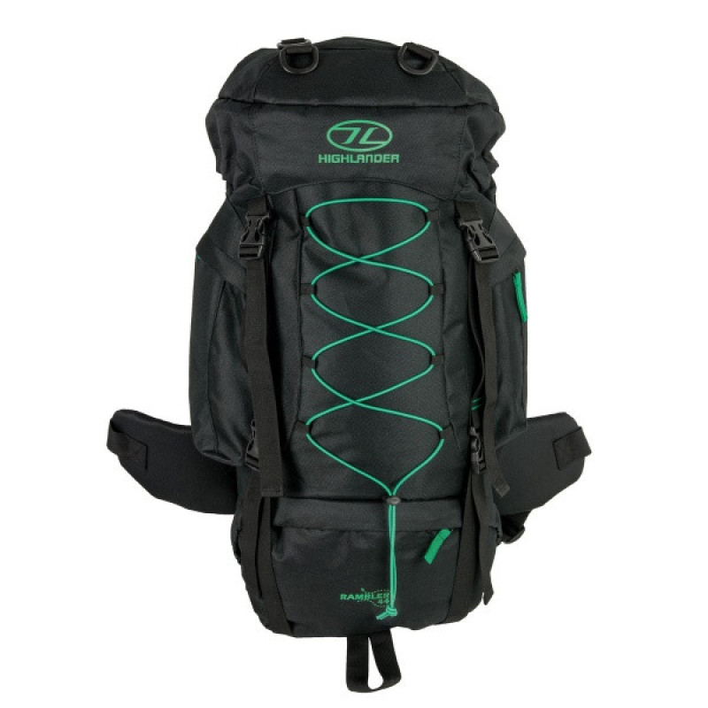 Рюкзак туристичний Highlander Rambler 44 Black/Forest Green