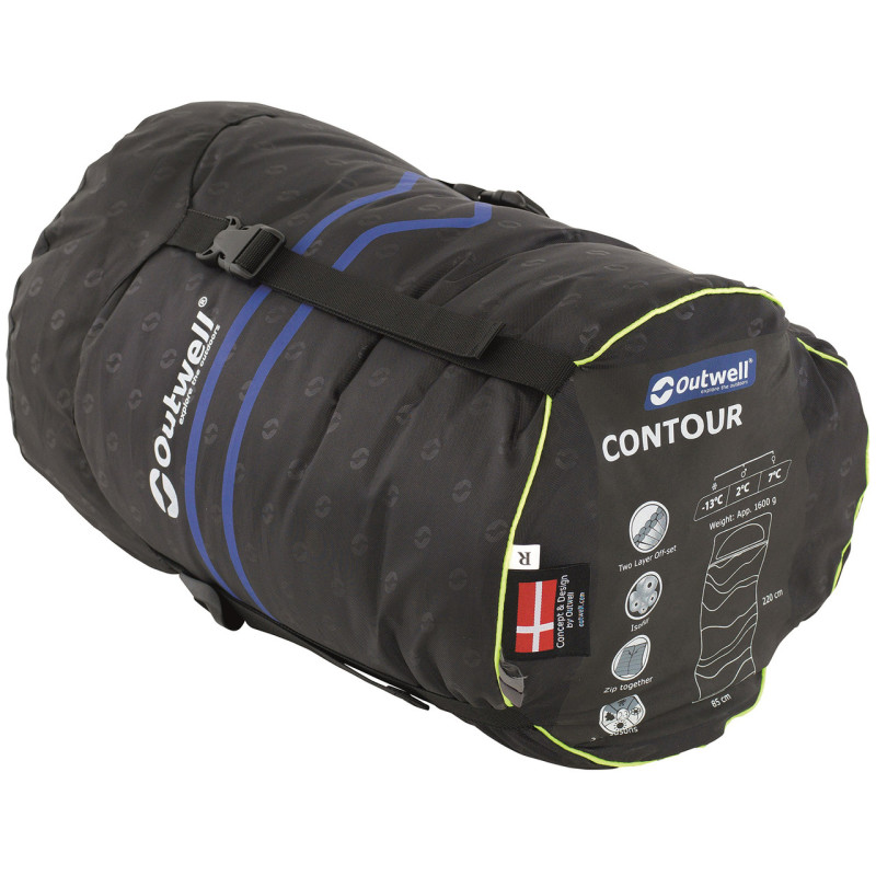Спальный мешок Outwell Contour Reversible/+2°C Dark Purple Right (230372)