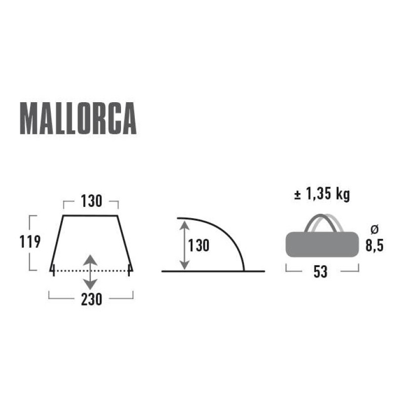 Палатка High Peak Mallorca 40 Blue/Grey (10128)