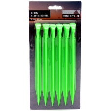 Кільця High Peak Glow in the Dark ABS Peg 20 см 6 шт. Luminous Green (42202)