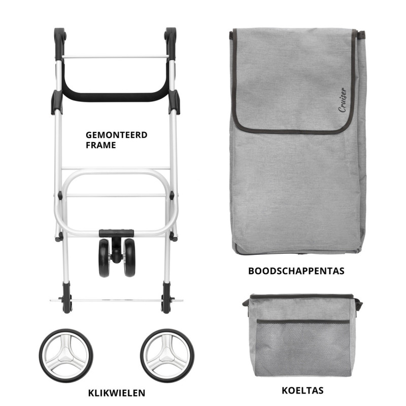 Сумка-візок ShoppingCruiser 3 Wheels 72 Grey (604362)