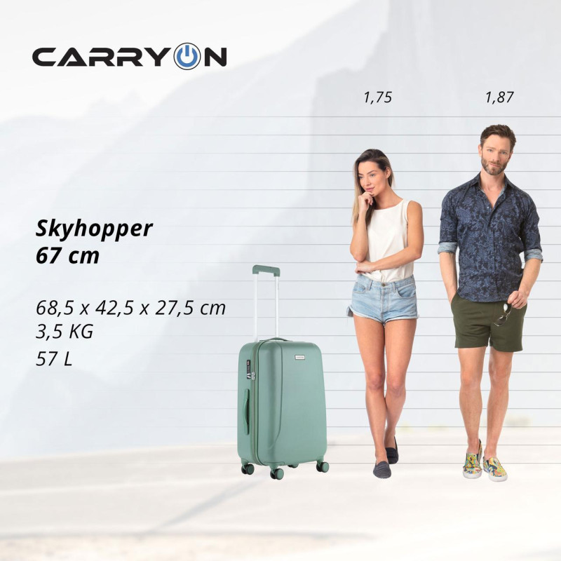 Валіза CarryOn Skyhopper (M) Olive