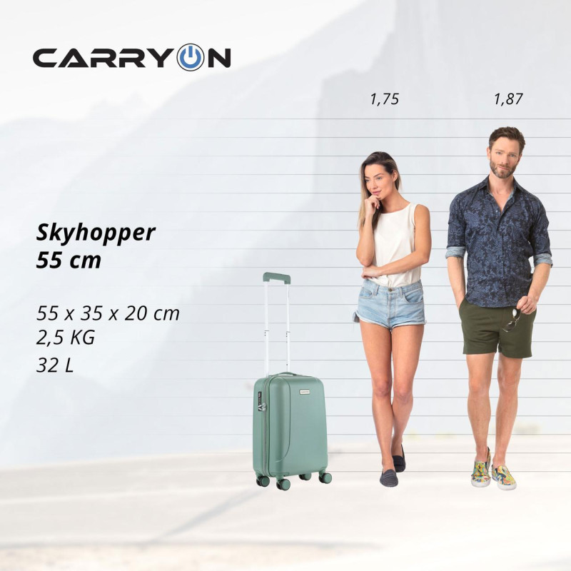 Валіза CarryOn Skyhopper (S) Olive