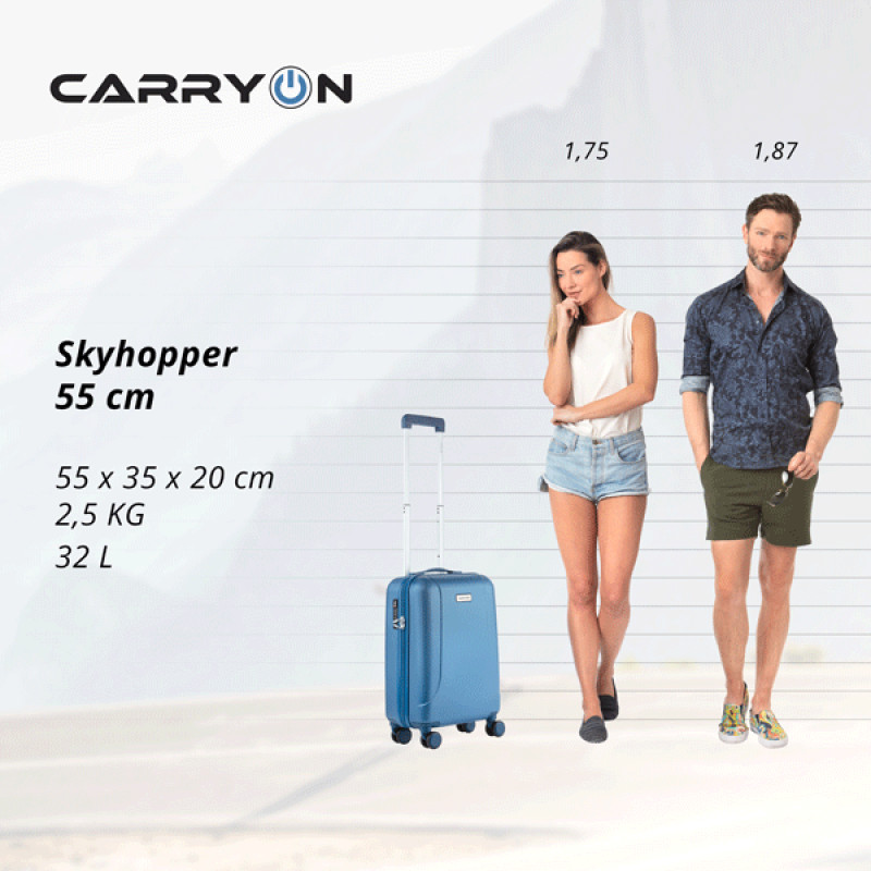 Валіза CarryOn Skyhopper (S) Cool Blue