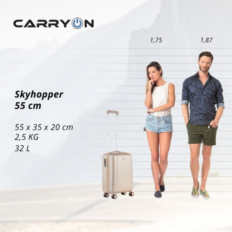 Валіза CarryOn Skyhopper (S) Champagne