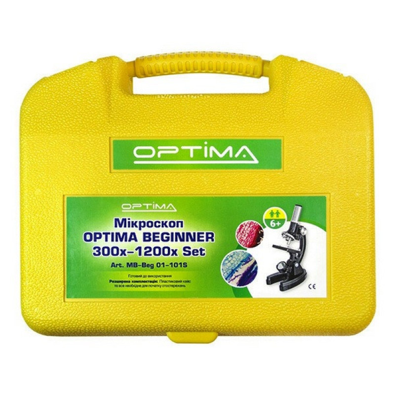 Микроскоп Optima Beginner 300x-1200x подарочный набор (MB-Beg 01-101S) Refurbished