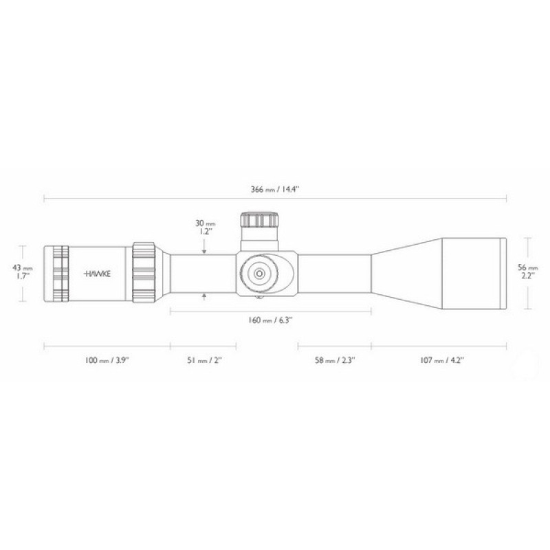 Приціл оптичний Hawke Sidewinder 4-16x50 SF (SR PRO IR)