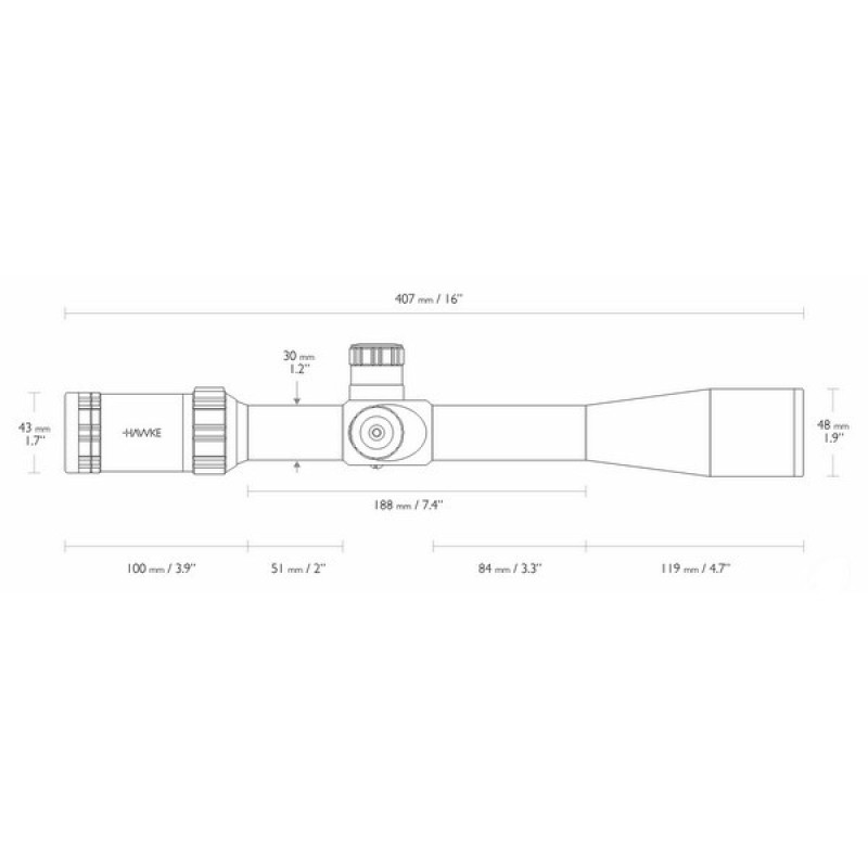 Приціл оптичний Hawke Sidewinder 8.5-25x42 SF (20x 1/2 Mil Dot IR) (17120)