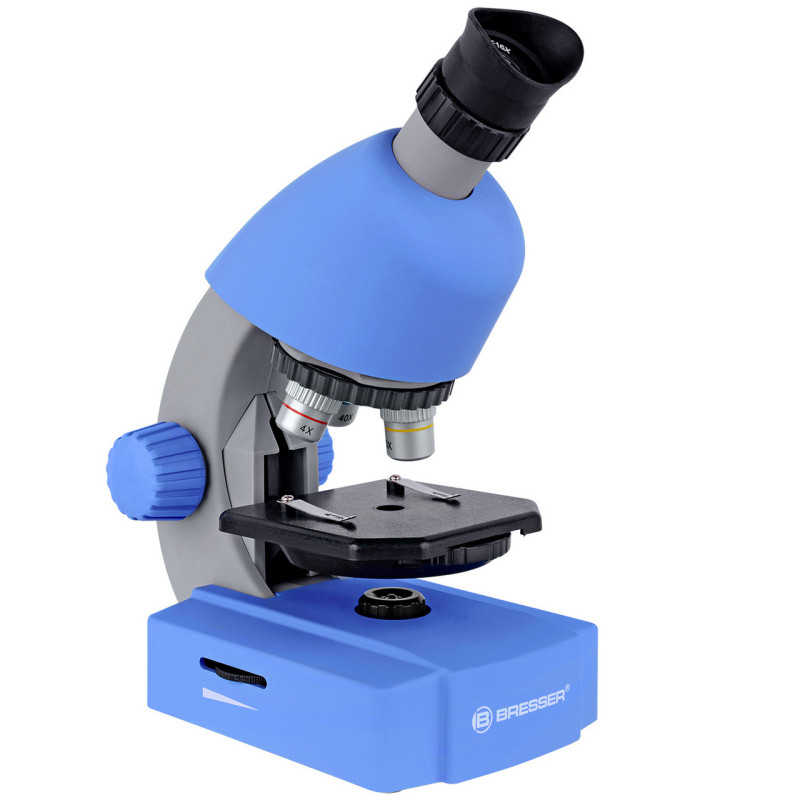Мікроскоп Bresser Junior 40x-640x Blue з набором для досвіду та адаптером для смартфона (8851300WXH000)